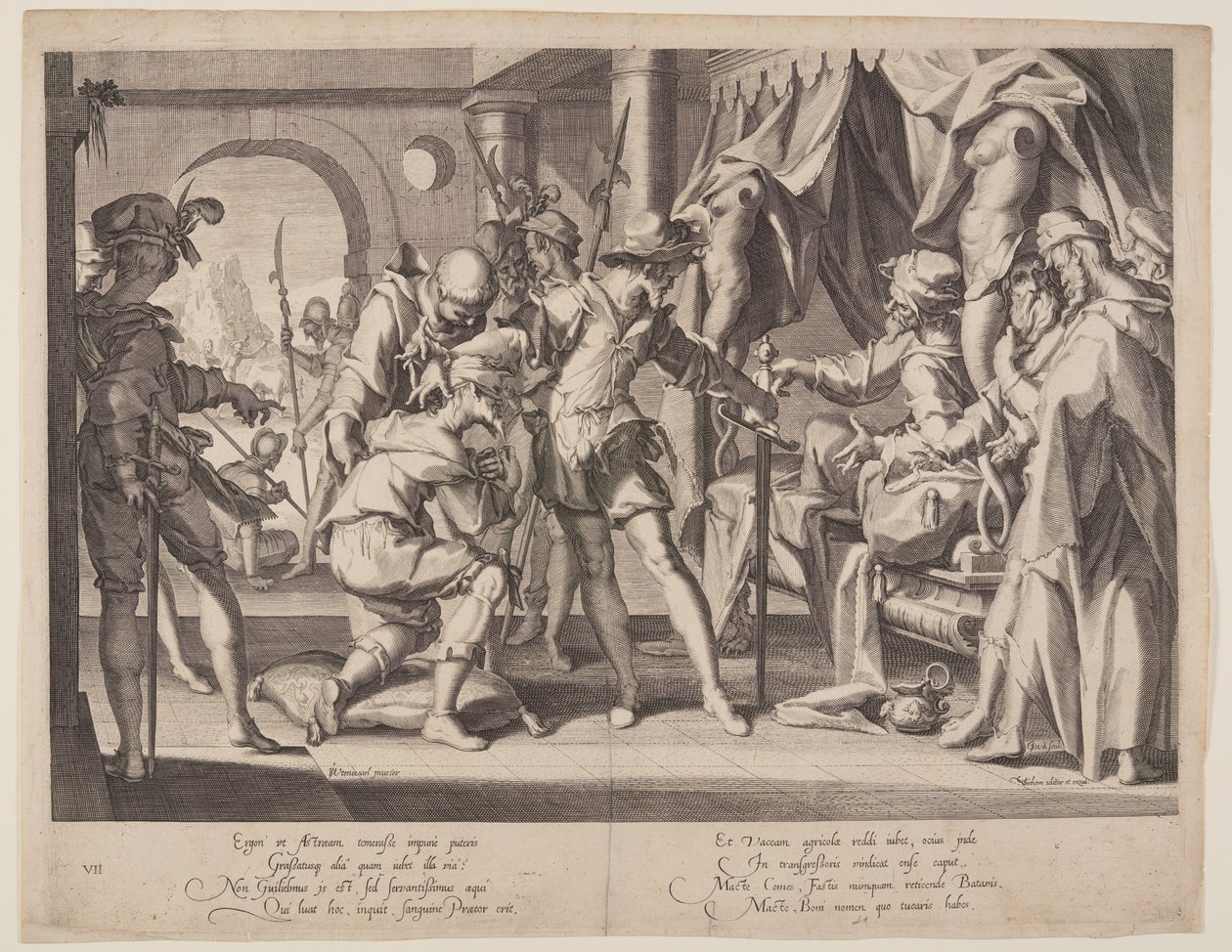 Le comte William autorisant la décapitation, planche 7 des Trônes de justice (Thronus Iustitiae) - Willem van Swanenburgh