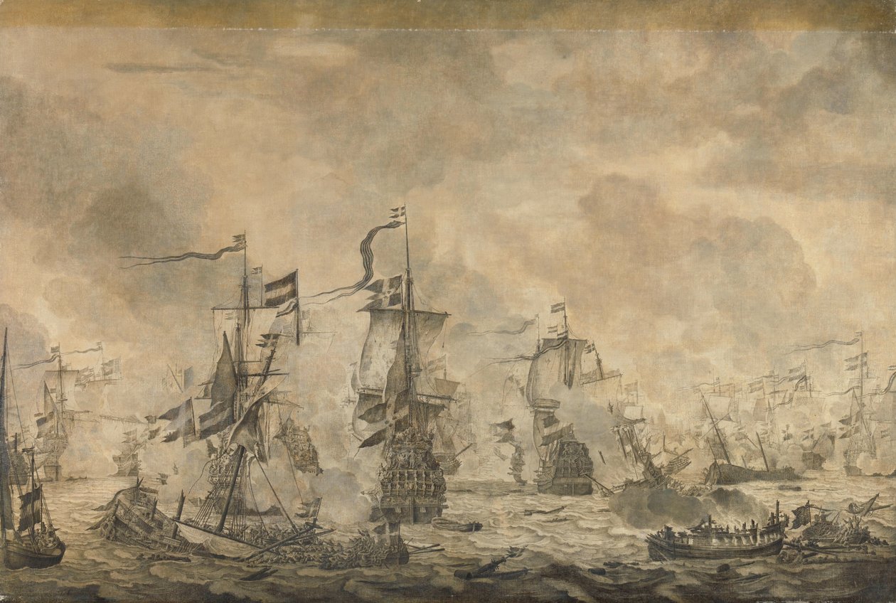 Bataille entre les flottes néerlandaise et suédoise, dans le détroit, 8 novembre 1658 - Willem van de Velde (I)