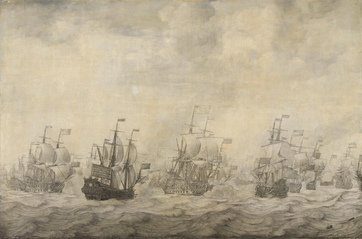 Épisode de la bataille des quatre jours, 11-14 juin 1666, de la deuxième guerre anglo-néerlandaise, 1665-67 - Willem van de Velde (I)