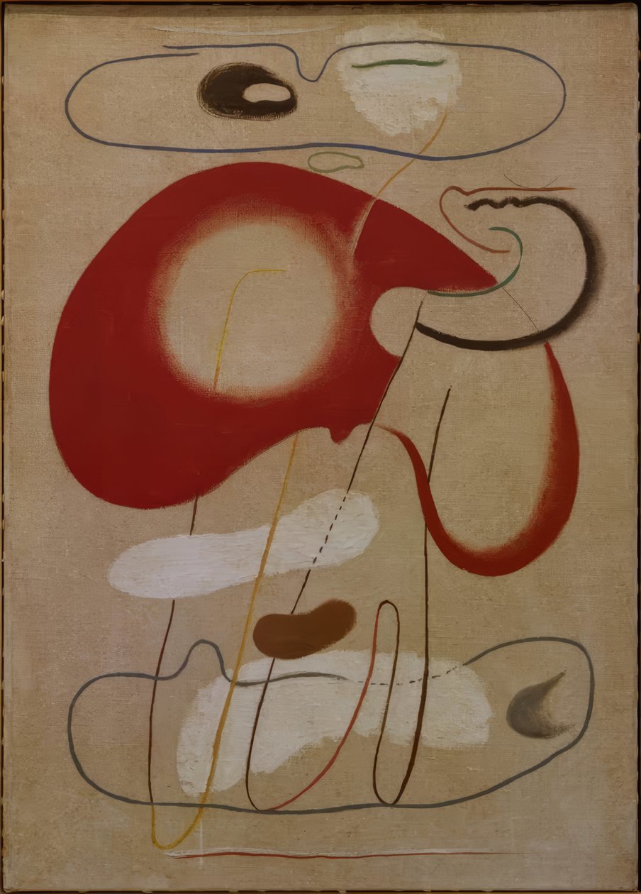 Image avec forme brune - Willi Baumeister