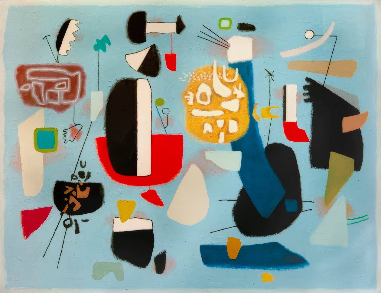 Dialogue rouge-bleu - Willi Baumeister