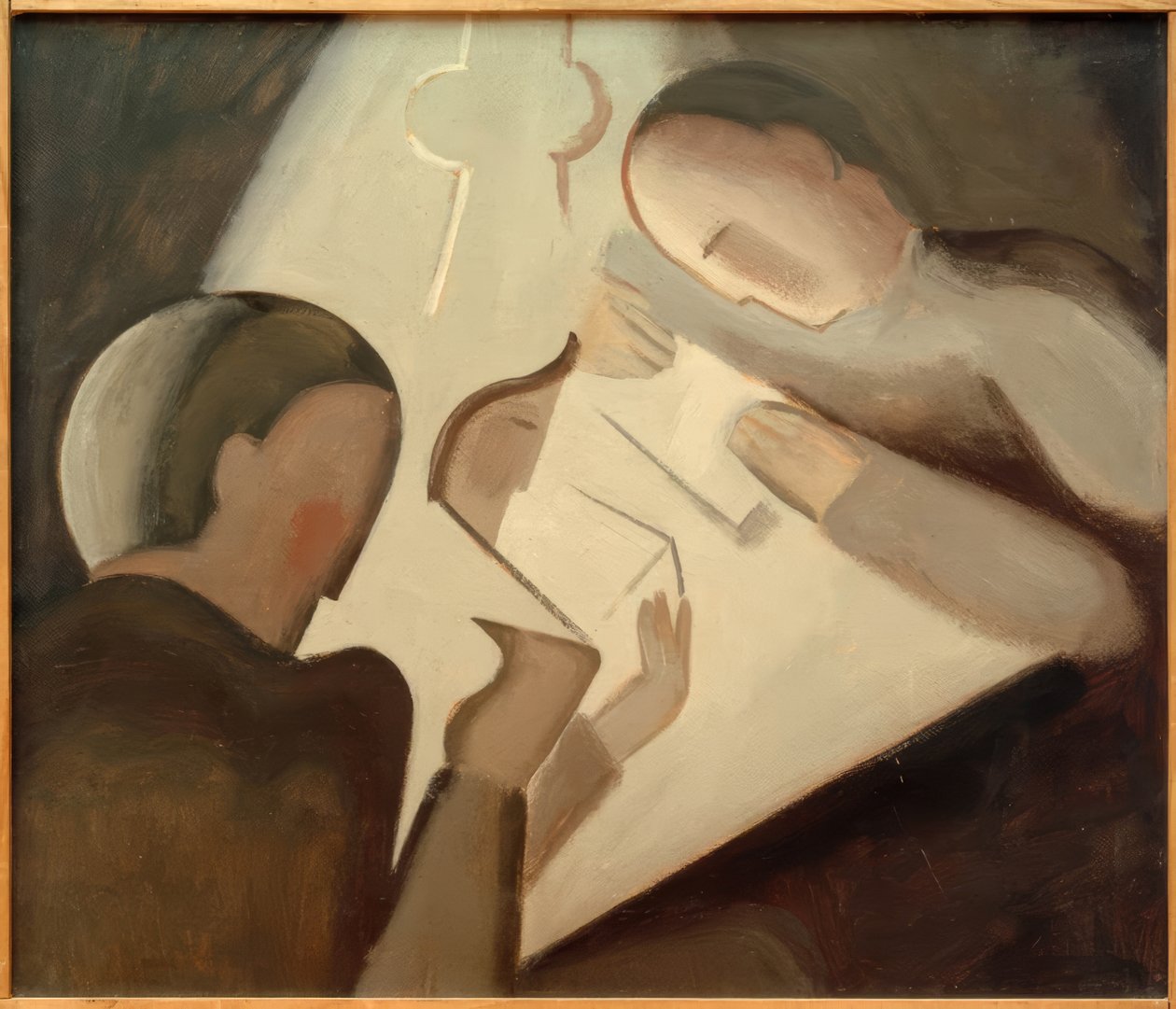 Lectrice sous la lampe I - Willi Baumeister