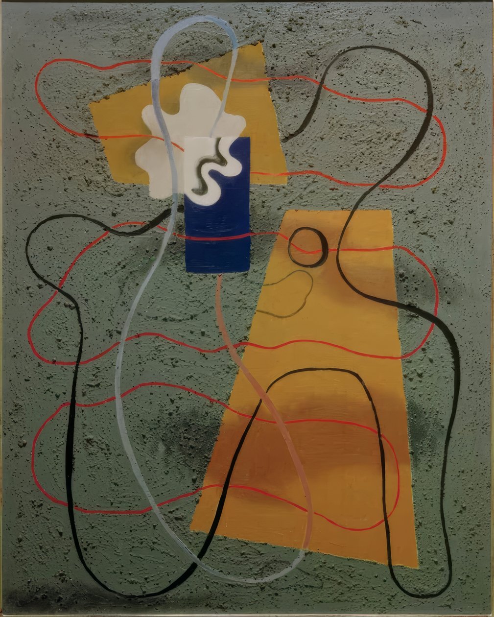 Forme de coquillage en bleu - Willi Baumeister