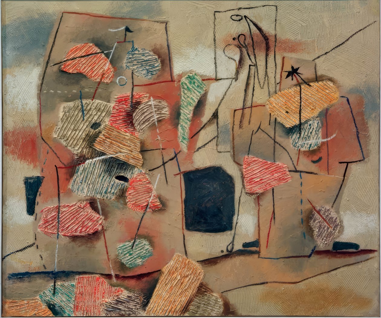 Deux personnages, peignage - Willi Baumeister