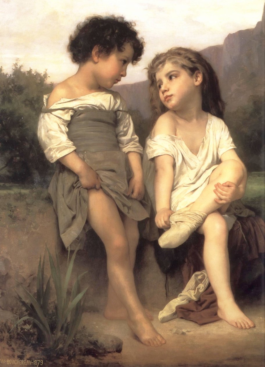 Au bord du ruisseau - William Adolphe Bouguereau