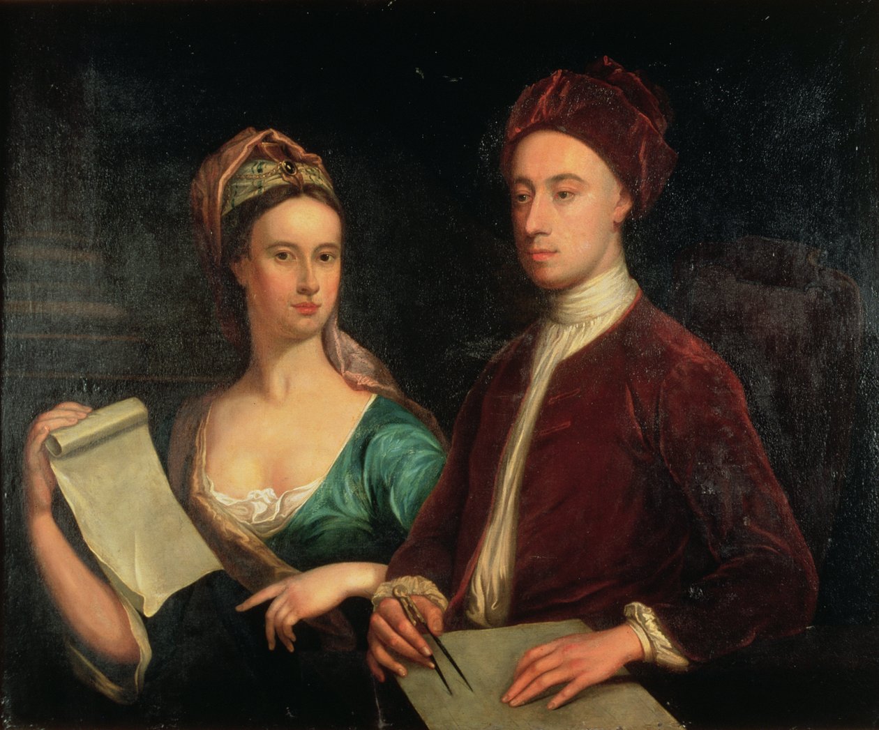 Portrait de Richard Boyle, 3e comte de Burlington et de son épouse Lady Dorothy Savile - William Aikman