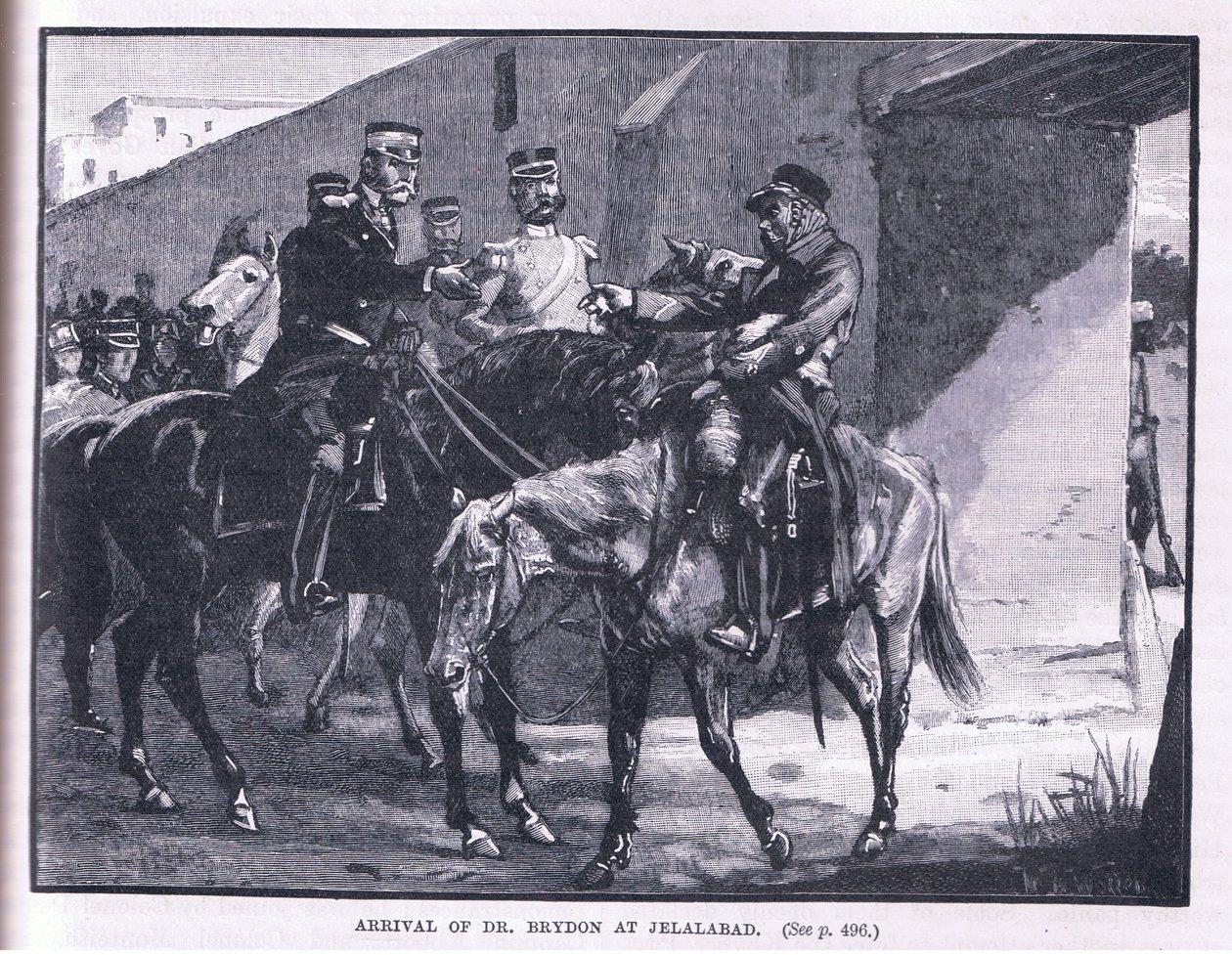 Arrivée de Brydon à Jelalabad en 1842 - William Barnes Wollen