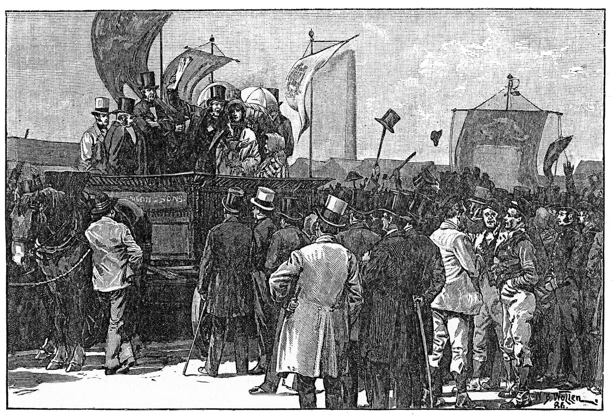 La manifestation chartiste sur Kennington Common, 10 avril 1848, 1886 - William Barnes Wollen