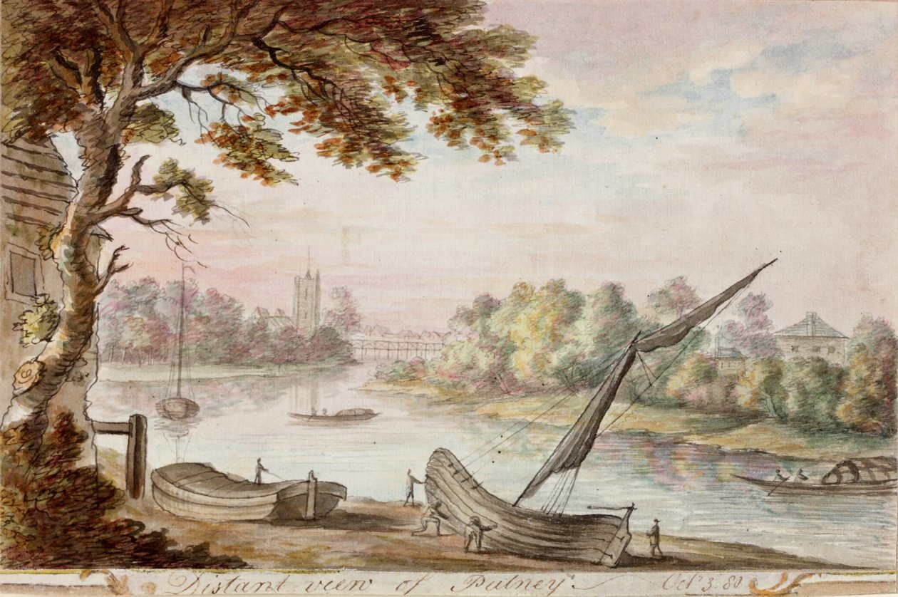 Vue lointaine de Putney - William Beilby