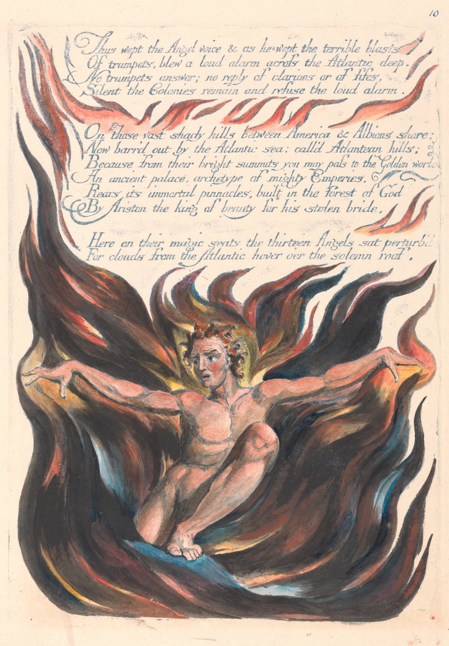 Amérique. Une prophétie, Planche 12, Ainsi pleurait la voix de l