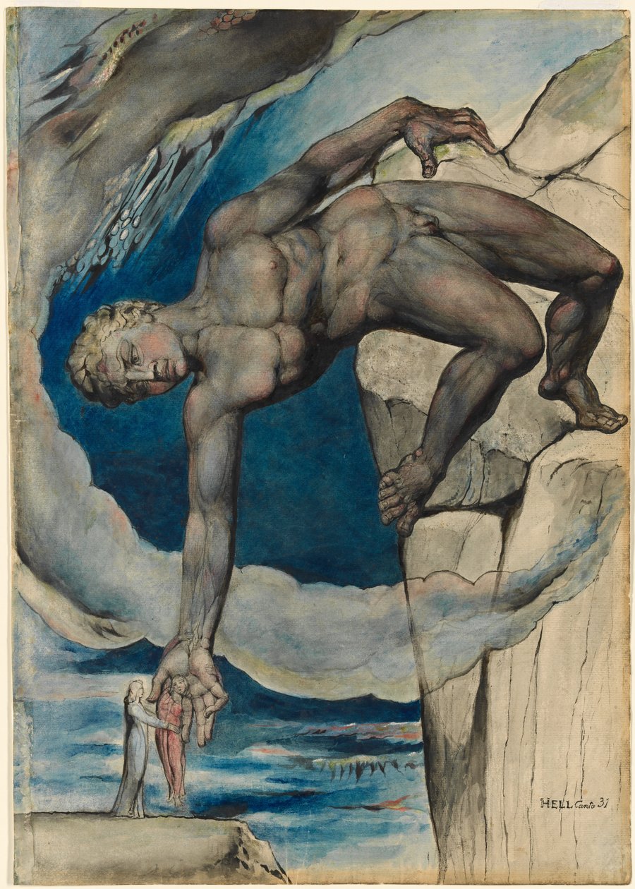 Antée déposant Dante et Virgile dans le dernier cercle de l