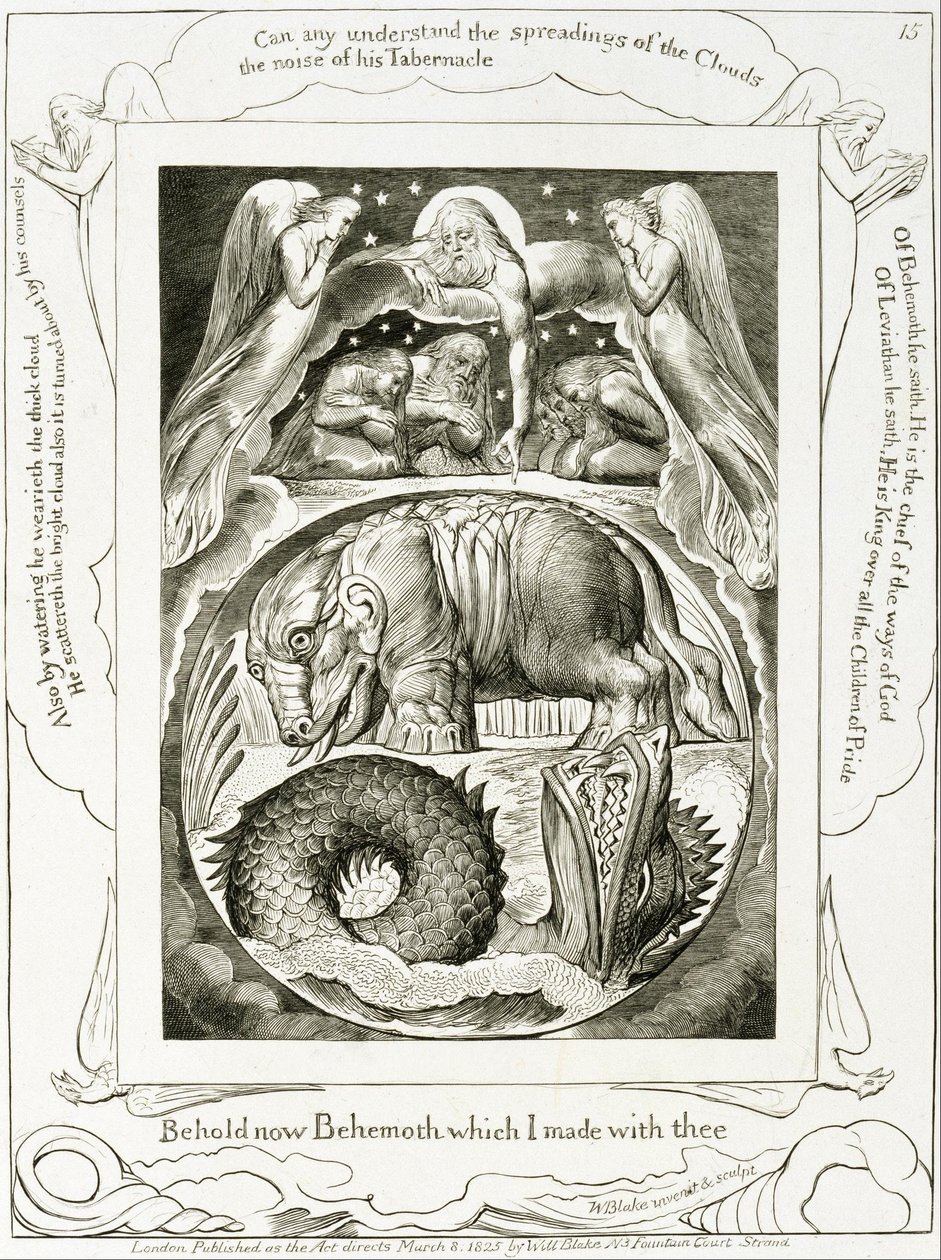 Béhémoth et Léviathan - William Blake