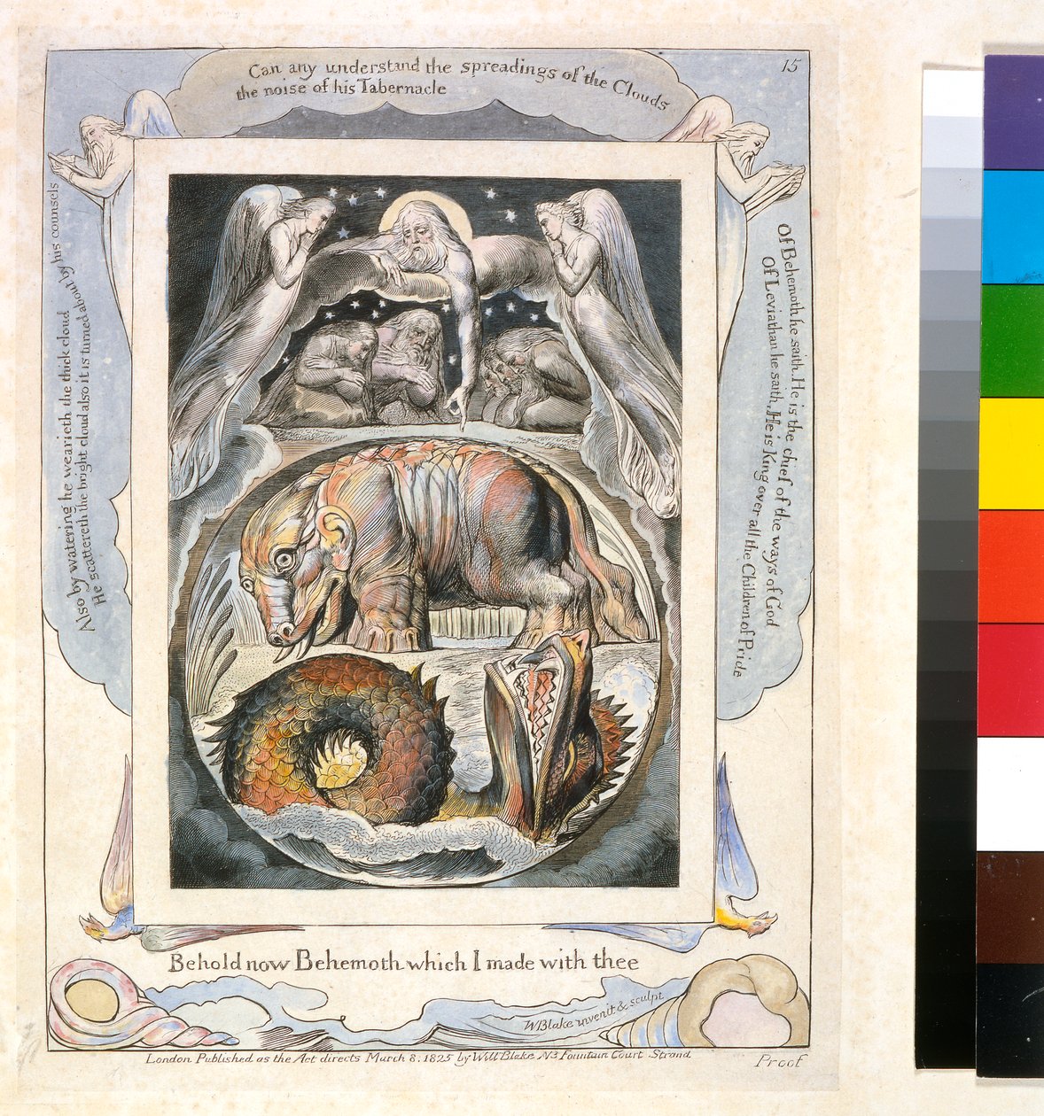 Béhémoth et Léviathan du Livre de Job (pl.15), c.1793 - William Blake