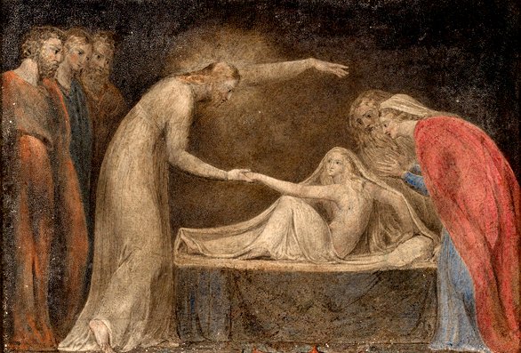 Christ ressuscitant la fille de Jaïrus - William Blake