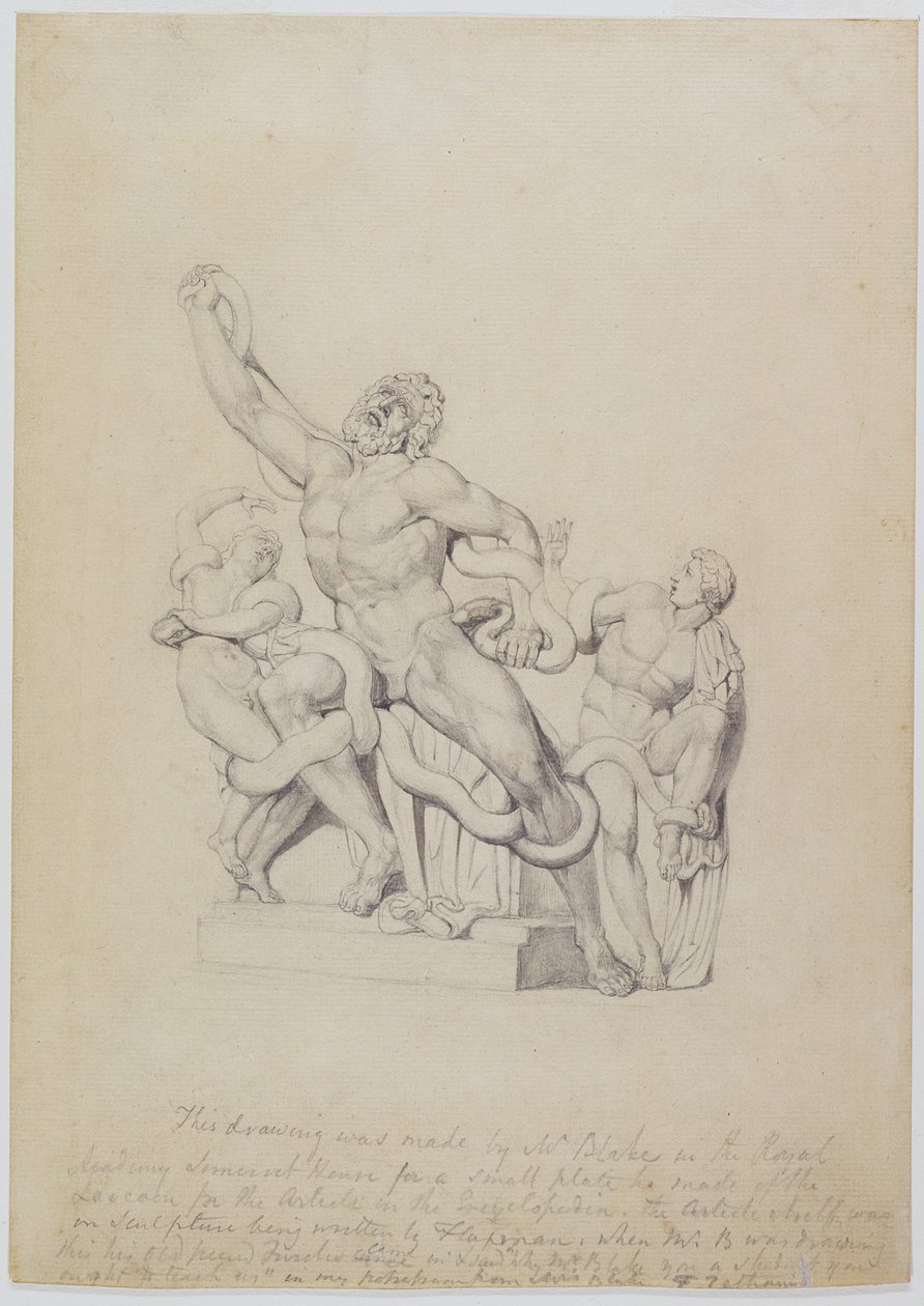 Copie du Laocoon pour la Cyclopédie de Rees, 1815 - William Blake