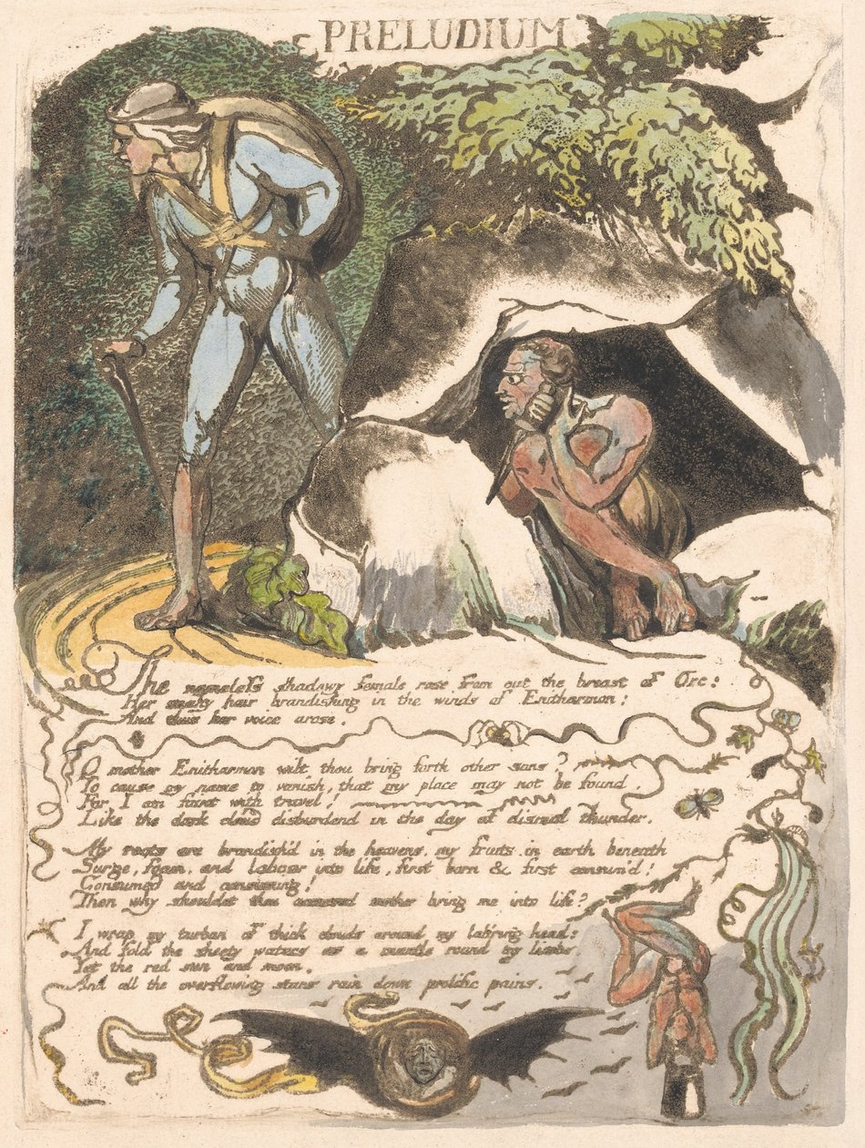 Europe. Une prophétie, Planche 3, Prélude - William Blake