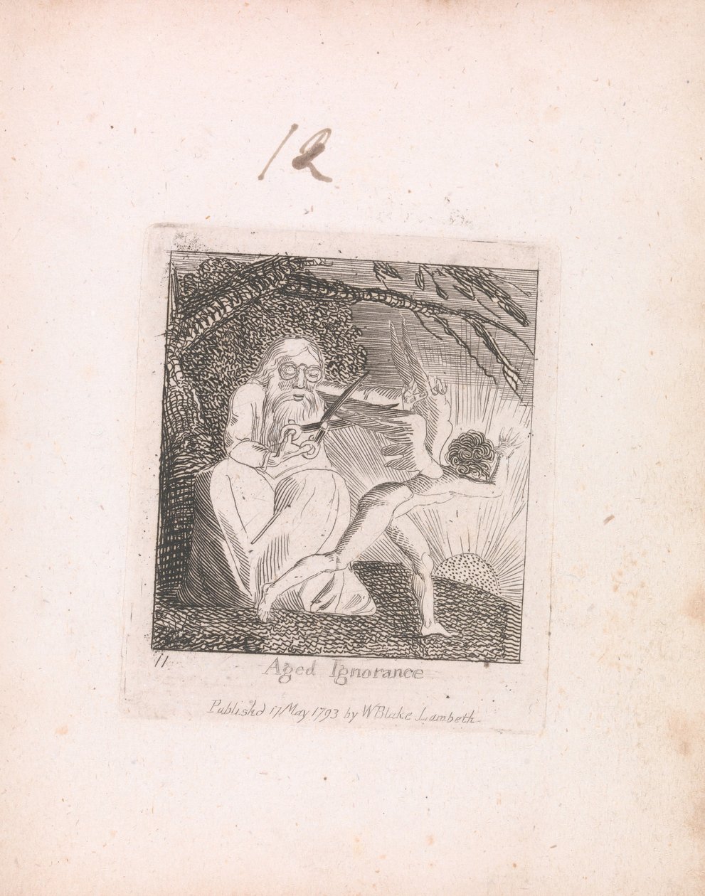 Pour les enfants. Les Portes du Paradis, Planche 13, Ignorance âgée - William Blake