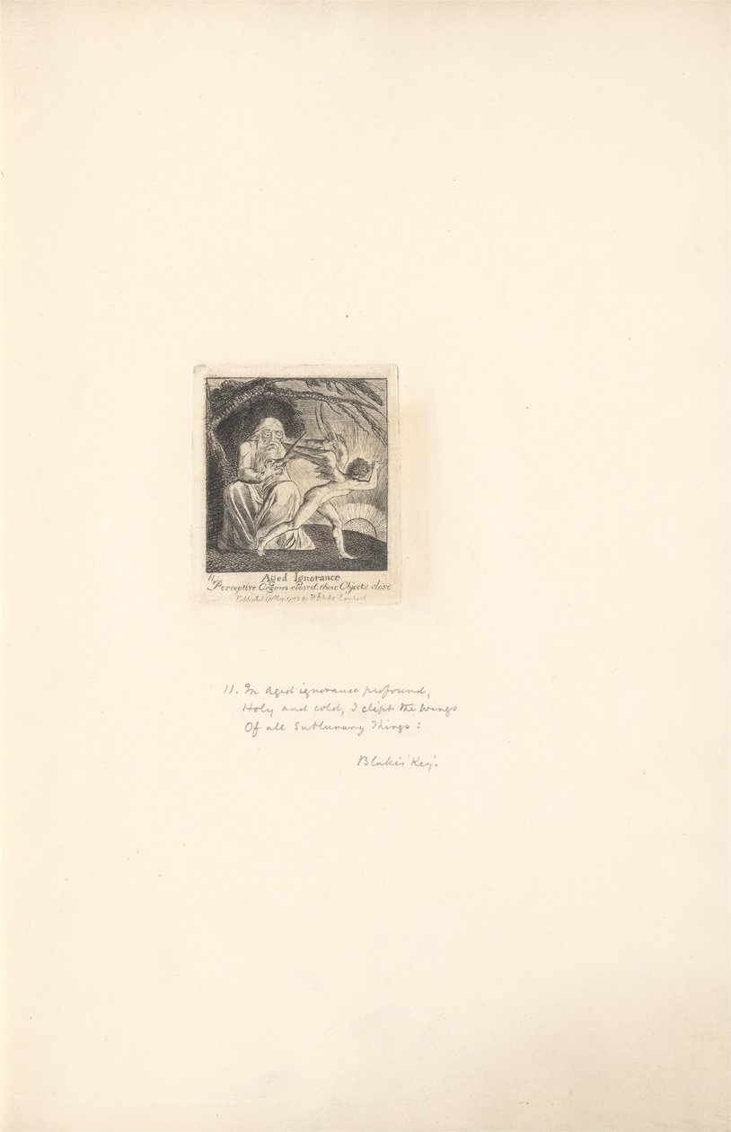 Pour les sexes - Les Portes du Paradis, Planche 13, Ignorance âgée - William Blake