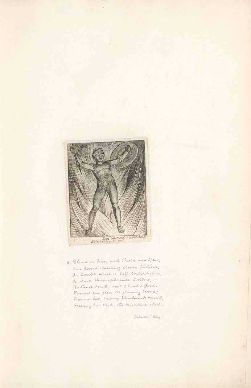 Pour les sexes - Les Portes du Paradis, Planche 7, Feu - William Blake