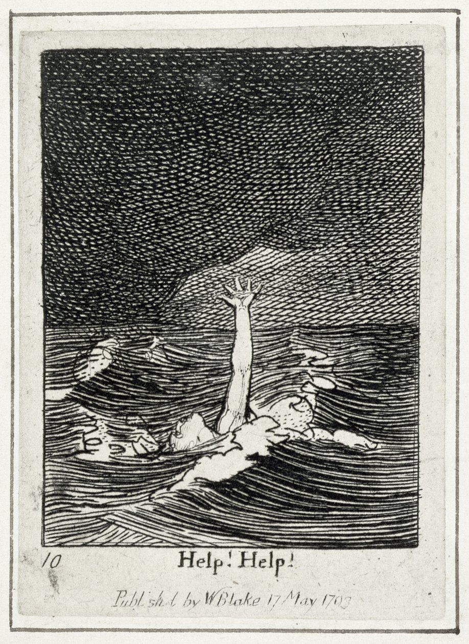 Aidez! Aidez!, planche 10 de For the Sexes, The Gates of Paradise, pub. 1793 - William Blake