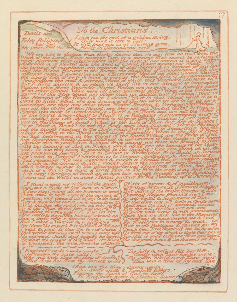 Jérusalem, Planche 77 - William Blake