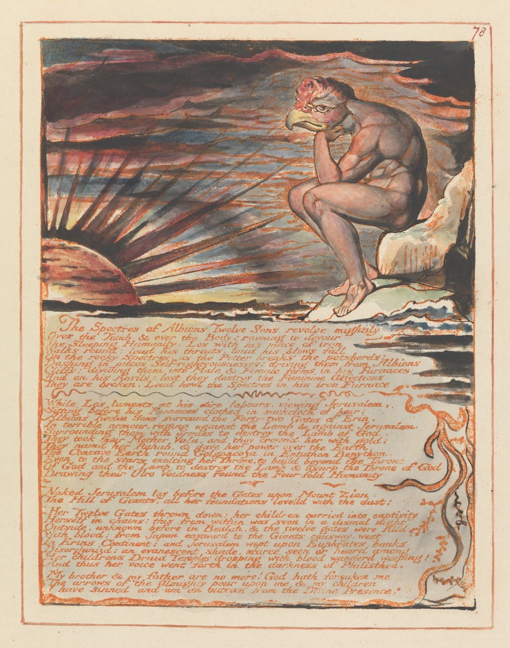 Jérusalem, Planche 78 - William Blake