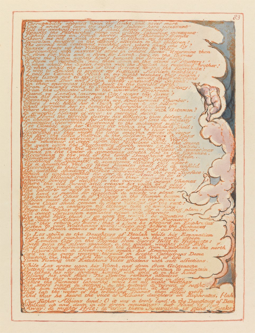 Jérusalem, Planche 83 - William Blake