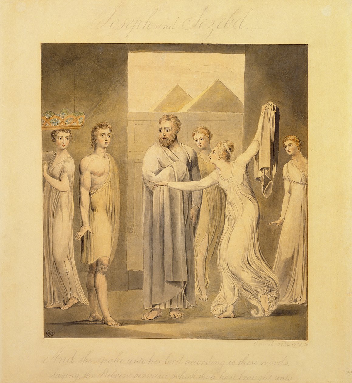Joseph et la femme de Potiphar, 1803-05 - William Blake