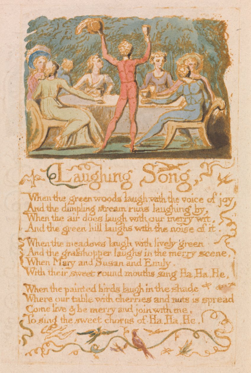 Laughing Song, plaque 28 de Songs of Innocence, 1789 - William Blake
