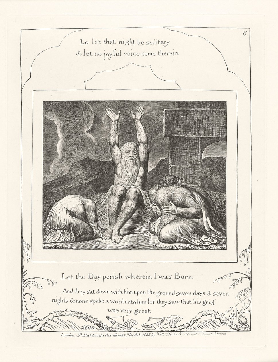 Que périsse le jour où je suis né, 1825 - William Blake