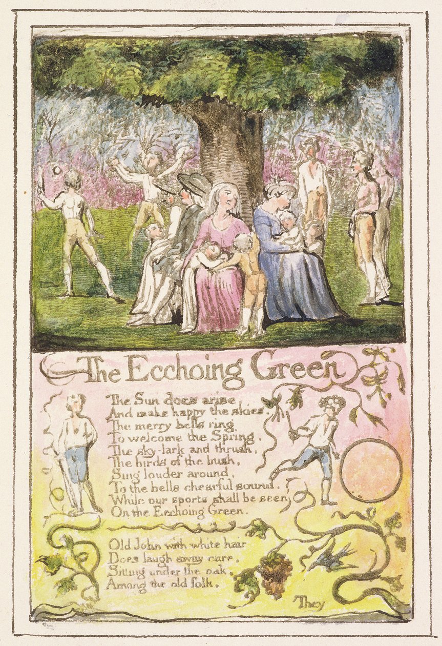 Le Vert Écho: planche 5 de Songs of Innocence and of Experience (copie R) c.1802-08 - William Blake