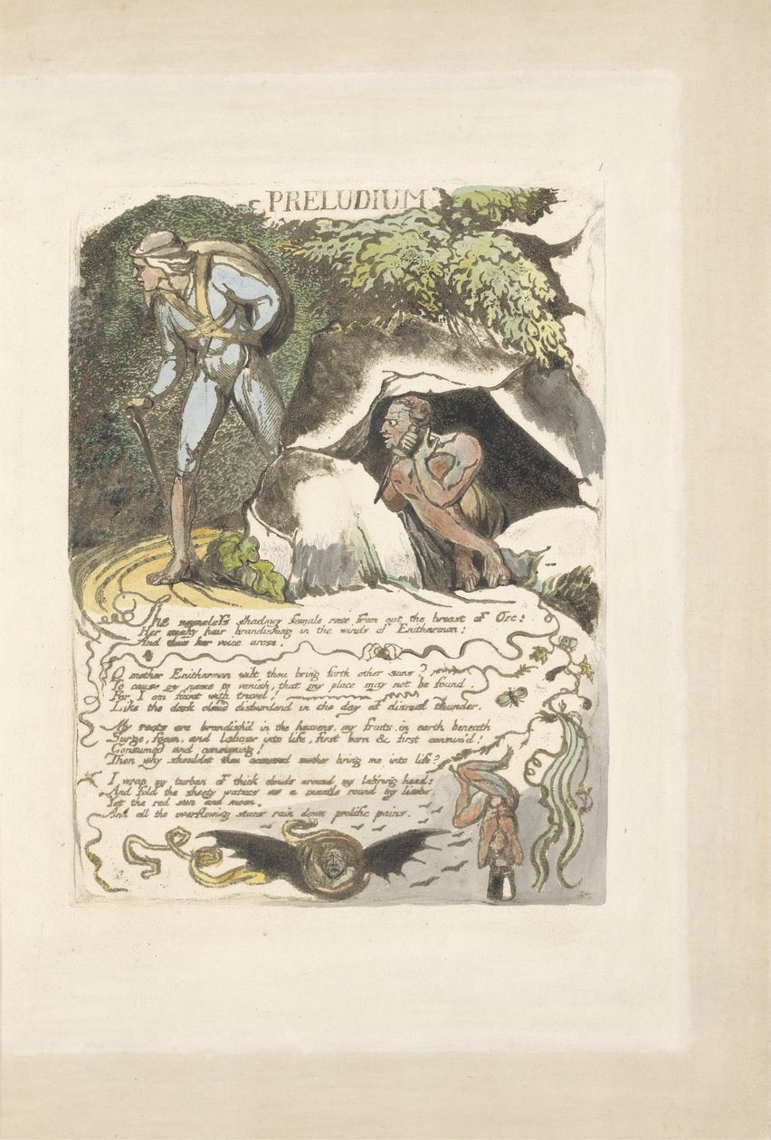 Preludium, planche 3 de Europe. A Prophecy, 1823 - William Blake