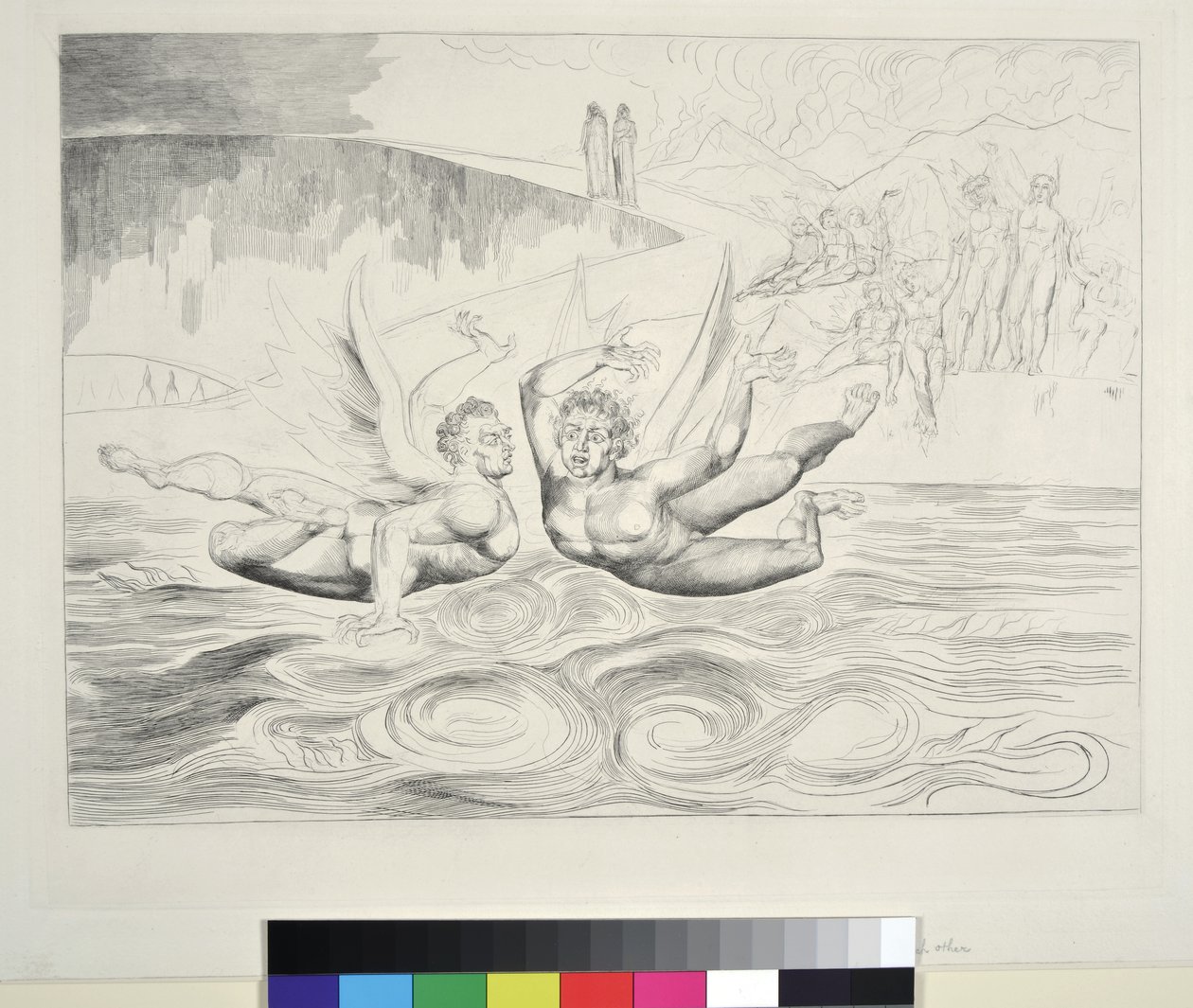 Le cercle des fonctionnaires corrompus : les diables se battant, Inferno, Chant XXII, illustration de la 