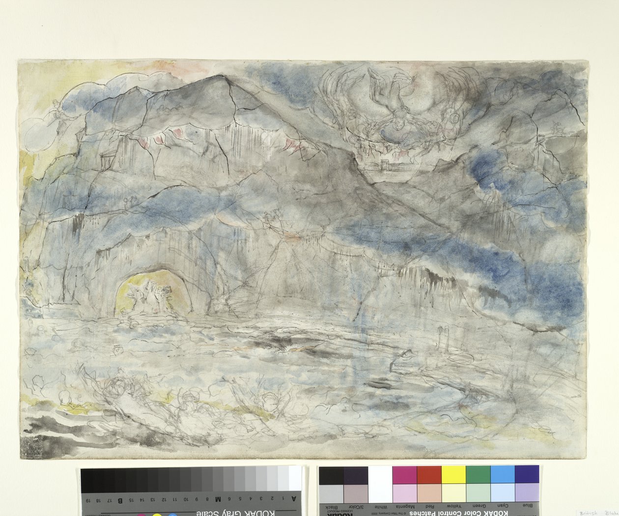 Le cercle des gloutons, avec Cerbère, illustration de la Divine Comédie de Dante Alighieri, 1824-27 - William Blake