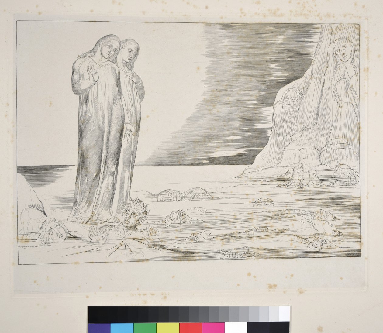 Le Cercle des Traîtres : Le pied de Dante frappant Bocca degli Abbate, Inferno, Chant XXXII, illustration de la 