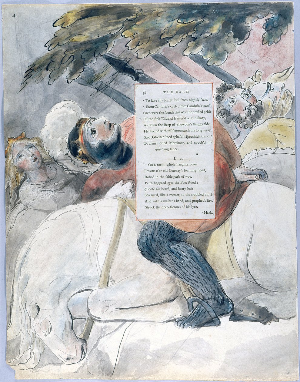 Les Poèmes de Thomas Gray, Design 56, Le Barde 04 - William Blake