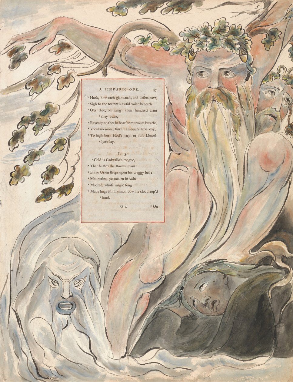 Les Poèmes de Thomas Gray, Design 57, Le Barde - William Blake