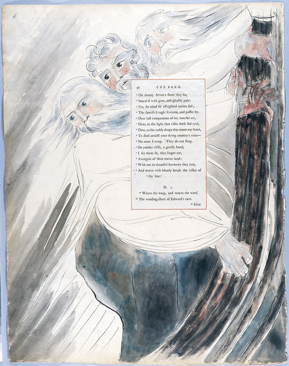 Les Poèmes de Thomas Gray, Design 58, Le Barde 06 - William Blake