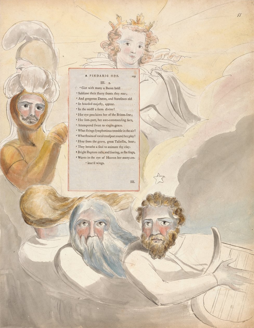 Les Poèmes de Thomas Gray, Design 63, Le Barde - William Blake
