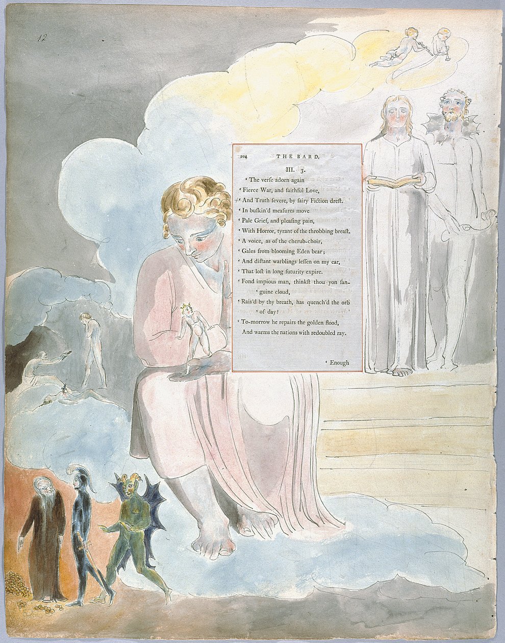 Les Poèmes de Thomas Gray, Design 64, Le Barde 12 - William Blake