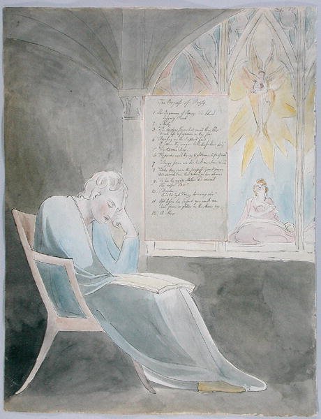 Le Progrès de la poésie, design 42 des Poèmes de Thomas Gray, 1797-98 - William Blake