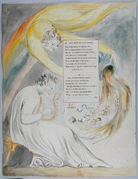 Le Progrès de la poésie, design 50 des Poèmes de Thomas Gray, 1797-98 - William Blake