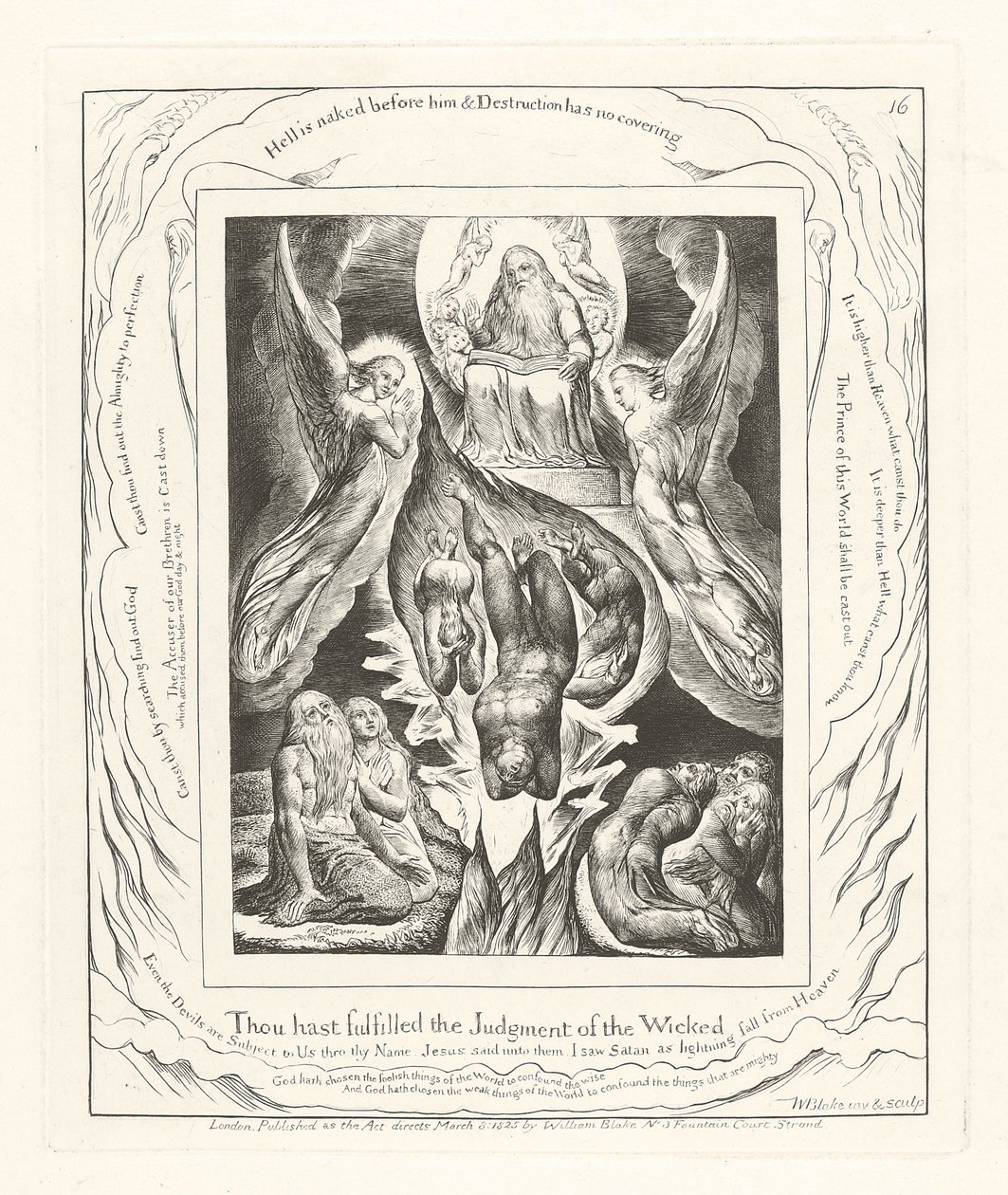 Tu as rempli le jugement des méchants, 1825 - William Blake