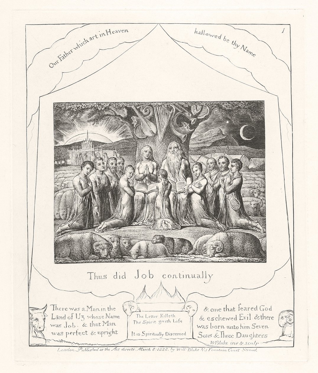 Ainsi fit Job continuellement, 1825 - William Blake
