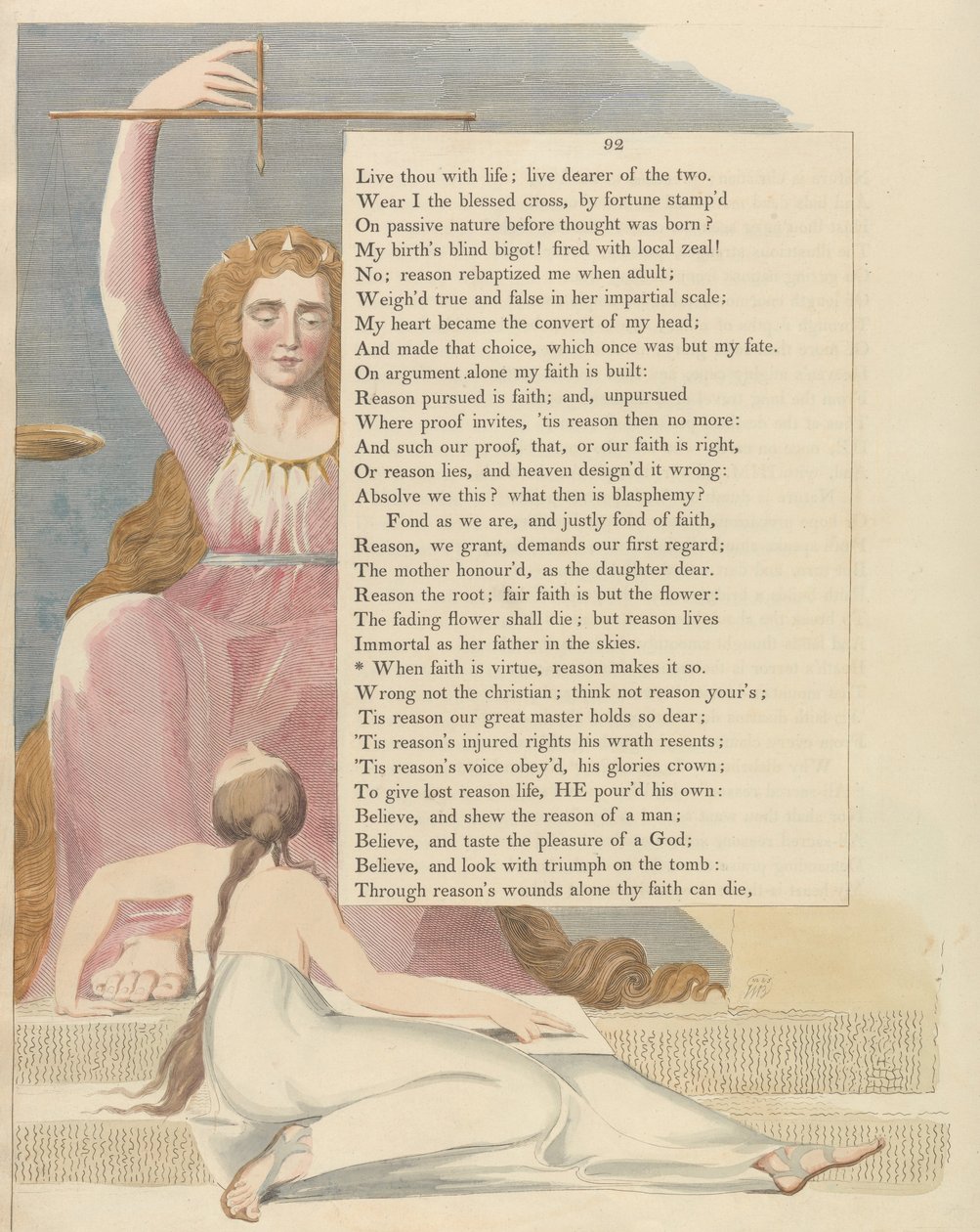 Les Pensées Nocturnes de Young, Page 92, Quand la foi est vertu, la raison la rend ainsi - William Blake