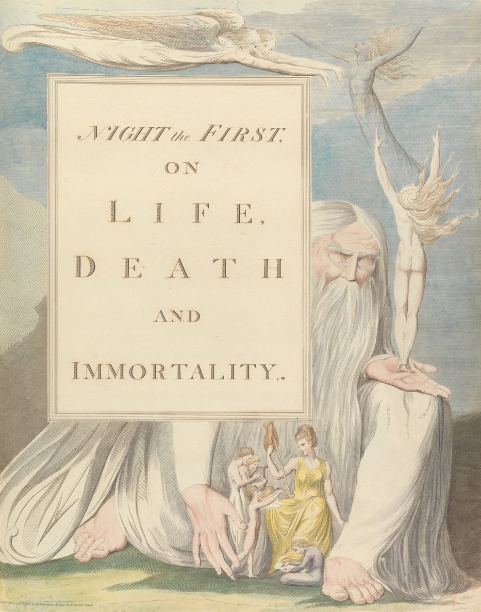 Les Pensées Nocturnes de Young, Page de Titre, Nuit la Première, Sur la Vie, la Mort et l