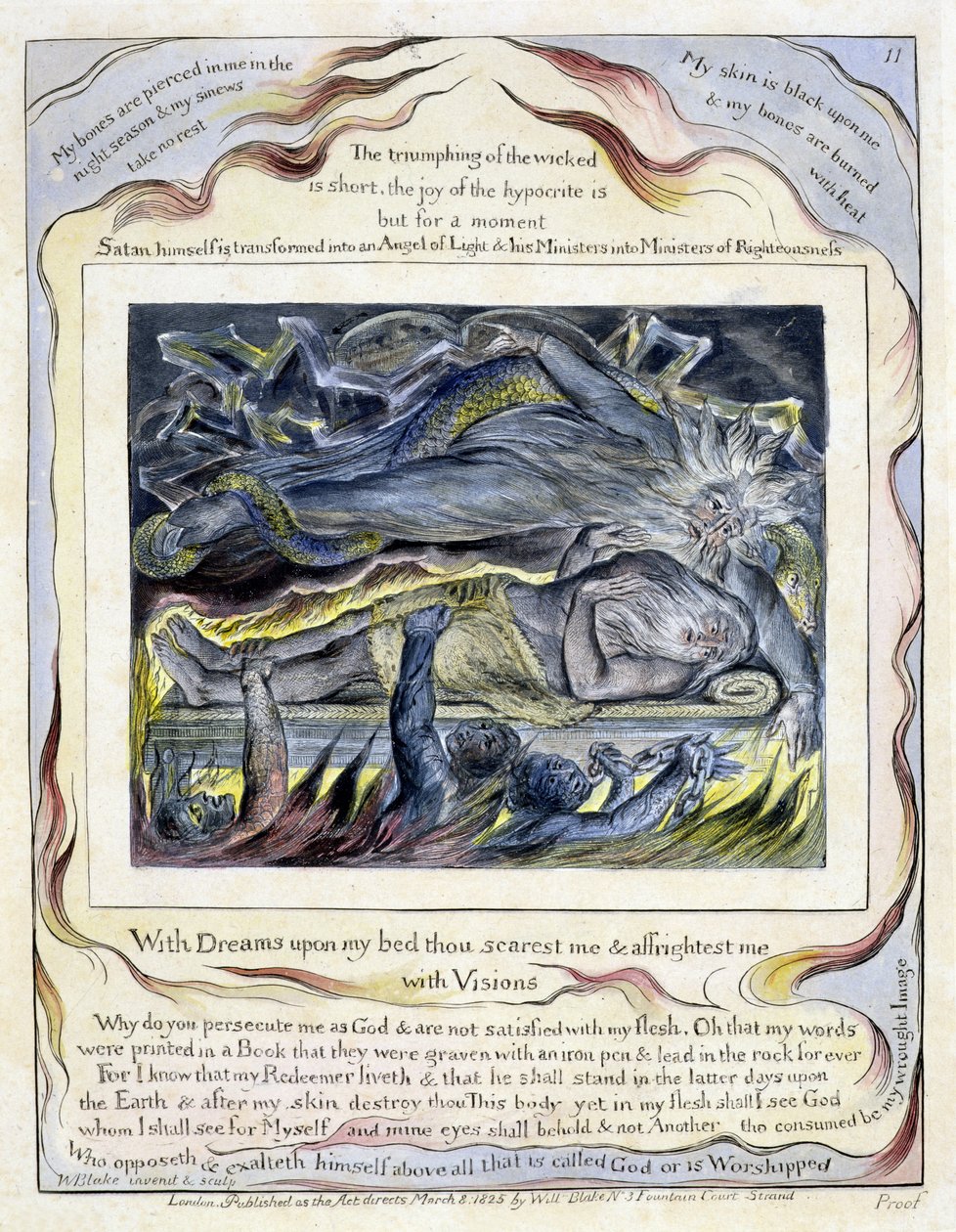Planche 11 Livre de Job, 1825 - William Blake
