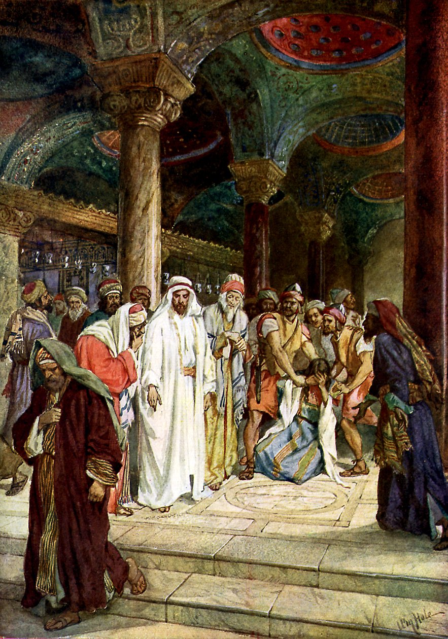 Les Pharisiens amènent une adultère à Jésus - William Brassey Hole