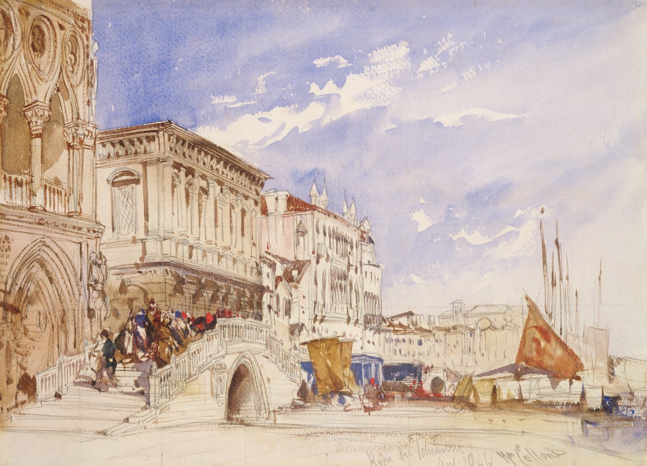 Riva degli Schiavoni, Venise, 1846 - William Callow