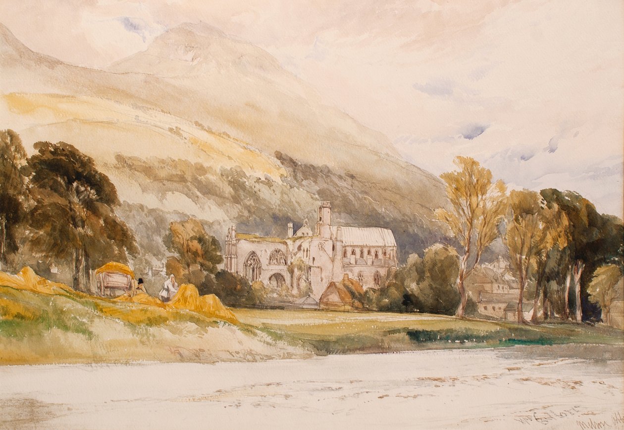 Écosse : Abbaye de Melrose, 1842 - William Callow